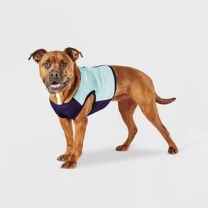 NWT Boots & Barkley Cooling Dog Vest w Zip Center Back Dog Yellow & Gray MEDIUM